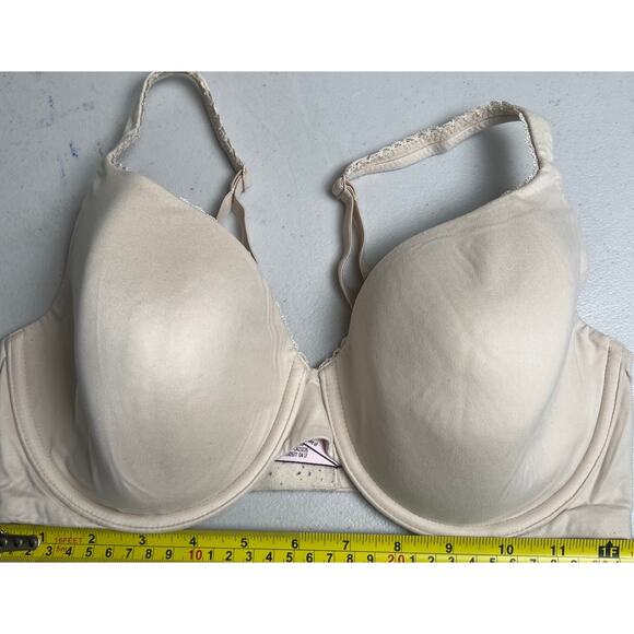 Victoria's Secret Line Perfect Coverage Cream Bra 34DD - Picture 5 of 5